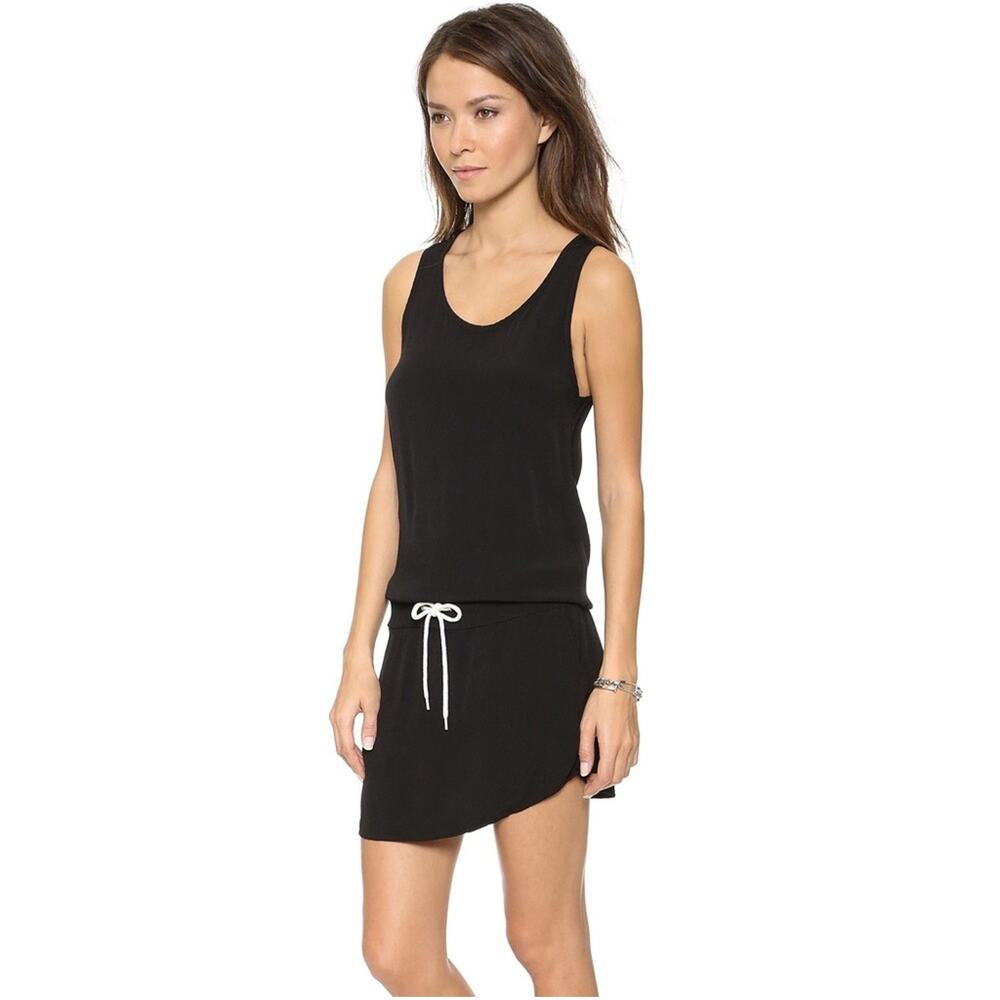 Monrow Crepe Tennis Dress with Pockets Black S EUC